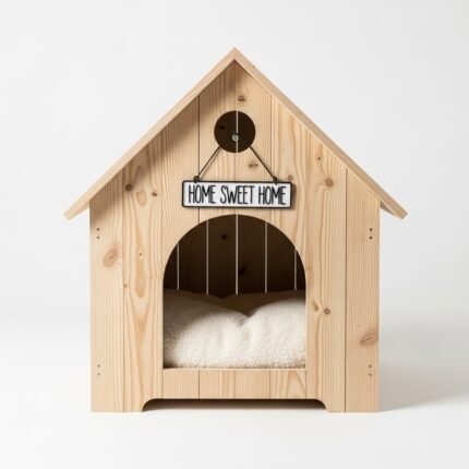 Cute Pet House Indoor Cat Bed & Small Dog Cave | Modern Farmhouse Design